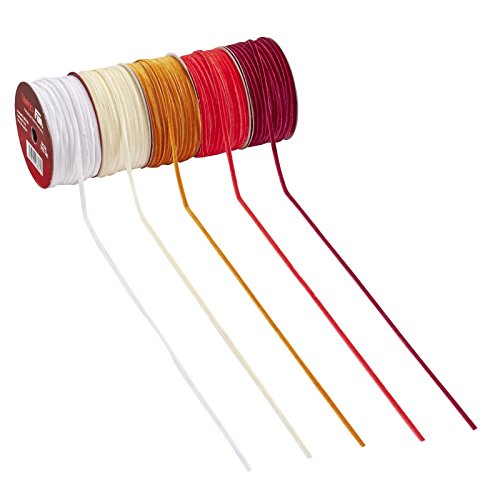 Preisvergleich Produktbild Samtband 3mm,Rol. a 25m, weiss