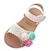 Produktbild LILIGOD Sommer Kind Baby Prinzessin Sandals Reizende Nette Blumen Strand Shoes Flache Klettsandalen Runder Kopf Zehensandalen öffnen Bequeme Gummisandalen mit Weichem Boden