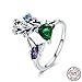 Produktbild ZHOUYF RING Verlobungsringe Neue Ankunft 100% 925 Sterling Silber Schmetterling Im Frühling Garten Kristall Cz Ring Für Frauen Sterling Silber Schmuck