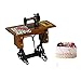 Produktbild MagiDeal 1/12 Puppenhaus Miniatur Vintage Nähmaschine Mit Nähen Weidenkorb, Puppenhaus Dekoration