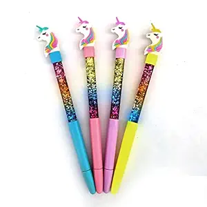 FAVELA Unicorn Toy Water Glitter Gel Pen Beautiful Designer Pen Gel Pen Best Gift for Kids Best Return Gift for Students (Pack of 2)
