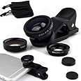 Buy-Simplicity® 3 in 1 Phone Camera Lens Set | Universal 180 Degree Fisheye 0.67x Wide Angle & Super Macro Clip Lens Kit for Samsung iPhone iPad - for TIK Tok Video, Live Show, Video Chat, Vlog