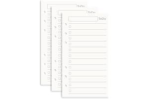 AXEWOODZ Carta di ricarica A6 To Do List, confezione da 3 inserti per raccoglitori a 6 fori, ricariche per pianificatori di carta, 135 fogli/270 pagine di carta per agenda A6 (A6, lista delle cose da fare)