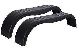 CARADO 2x Tandem Anhänger Kotflügel Kunststoff 13" Schutzblech Schwarz Trailer Doppelachse Karosserie Neu