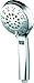 Produktbild LED Brause Duschkopf 3 Farben Farbwechsel 5fach Funktionen Thermometer in Chrom