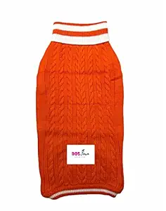 DOGTOWN Core High Neck Round Dog Sweater | Year-Round Sweater for Dogs | Dog Fleece Vest | Pet Jacket | Fleece Lining | Lightweight | Streachable Neck (L 22