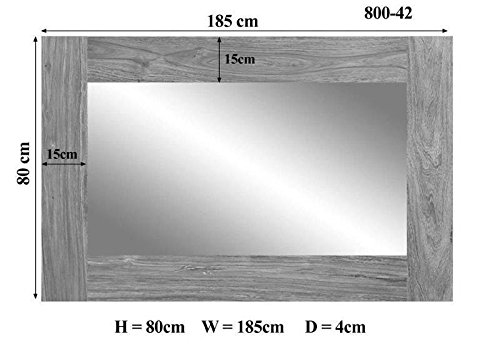 Sheesham Holz massiv Möbel geölt Spiegel Massivmöbel Holz massiv Pure Sheesham Strong Grey #742 - 4