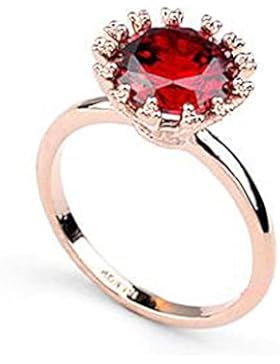 Swarovski Elemente 18K Rose Gold 2.75ct Rubin Zirkonia klassischen romantischen Party Ring / perfekte Geschenk