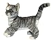 Produktbild stehend grau Katzchen weichen Plusch Pluschtier von Hansa. 20cm. 6499
