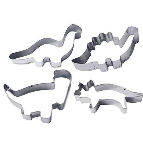 Preisvergleich Produktbild 4 Pieces Dinosaur Cookie Cutters Set by Lovein