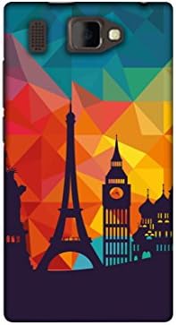 Casotec Colored Paris Design Printed Silicon Soft TPU Back Case Cover for Panasonic P66 Mega