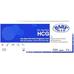 20 x Tests précoces de grossesse en bandelettes - 10 mIU/ml - BabyMad®