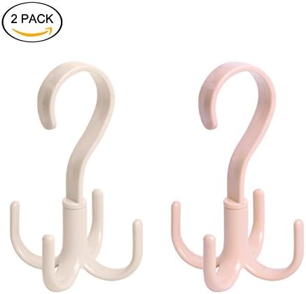 Apriller Plastic S Shape Hooks Hangers Large For Hanging With 360 Degrees Rotatable Claws Creative Multi-functional Hook S Hooks For Clothes Storage Towels Ties Bag Shoes 2 Pack