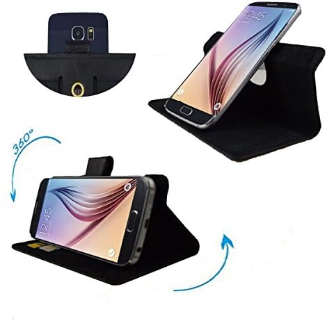 Genuine Leather Smartphone Book Cover Wallet Case With Card Holder For Cubot King Kong - 360 black 3