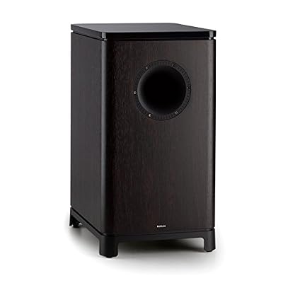 Numan UniSUB - Subwoofer Actif Audiophile Caisson de Basse HiFi Haut de Gamme 25,4 cm (10") Down-Firing (Socle de Pose en Aluminium, bassreflex) - Palissandre