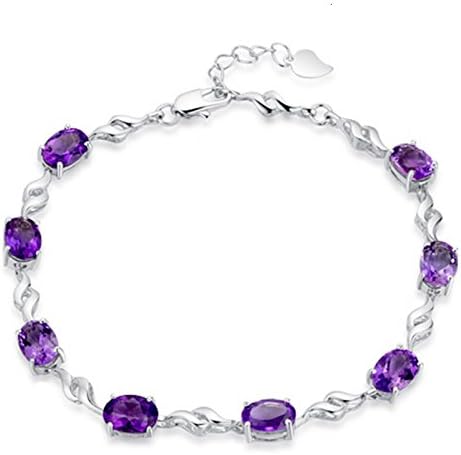 Fashion simple Lady Amethyst bracelet