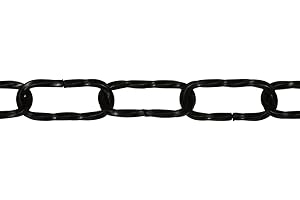 Corderie Italiane 006007258 Catena genovese ritorta Ø 3,5 mm, interno maglia 38 mm x 12 mm, 1,5 mt, nera