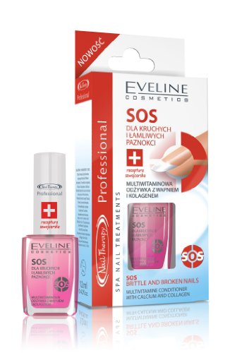 Eveline Cosmetics - Nail Treatment for Weak Nails - "SOS Brittle & Broken Nails - Multivitamin nail conditioner"