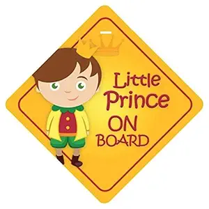 CVANU Littlr Prince ON Board Safty Windows Car Sticker (Pack of 2) CV-85