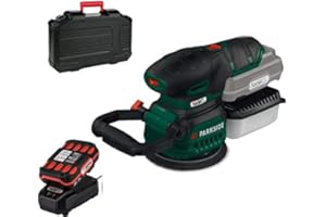 HKM AKKU TECHNIK Parkside Ponceuse excentrique sans fil PAEXS 20-Li A1 avec 4 feuilles abrasives, avec batterie et chargeur