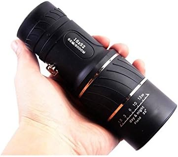 Sneff Trade Portable 16x52 Dual Focus Optics Zoom Monocular Telescope With Low-light-Day & Night Vision, Bright and Clear Range of View for Outdoor Traveling Hiking Camping, Black