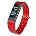 Produktbild LWPCP Herzfrequenz-Blutdrucküberwachung Smart Armband 3D Smart Watch,Red
