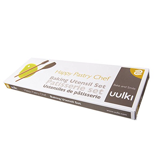 Happy Pastry Chef 3-teiliges Backset von Uulki: Set mit Teigschaber – Teigschaberkarte – Backpinsel silikon - 2