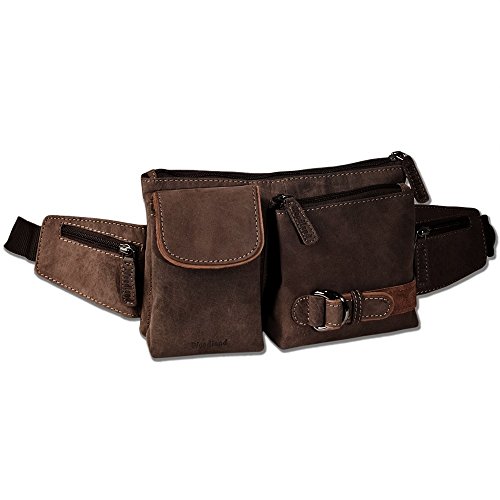 Preisvergleich Produktbild Leder Bauchtasche Hüfttasche (282C) Gürteltasche Lauftasche Handytasche Geldgürtel Neu