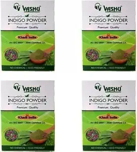 VASHU KHADI INDIGO POWDER PACK OF 4 , Green
