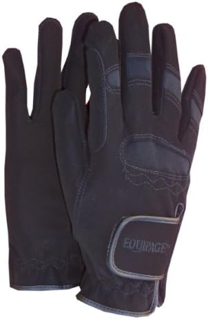 Soft Faux Leather Riding Gloves with Reinforced Rein Grip, Velcro Closure, Washable Stretch Competition Riding Gloves White white Size:XL