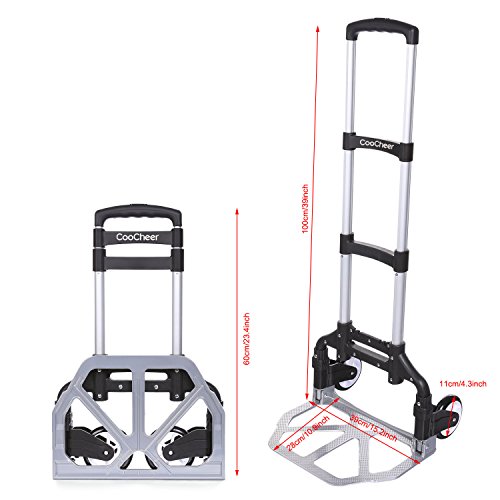 Befied Sackkarre Transportwagen 70kg belastbar Handwagen Gepäckwagen klappbar 150 lbs Kapazität - 7
