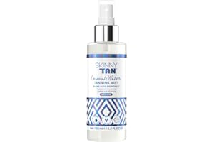 Skinny Tan Coconut Water Tanning Mist - Refreshing, Non-Sticky, and Fast Absorbing Formula - Formulated with Ultra-Hydrating Coconut Water - Delicious Tropical and Vanilla Scent - Medium - 150 ml