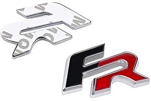 DDDXF 3D Chrome Métal FR Grille Avant Emblème Badge pour Côté Voiture Fender Tail Autocollant FR Decal pour Seat Ibiza Altea Leon, Bodystickers