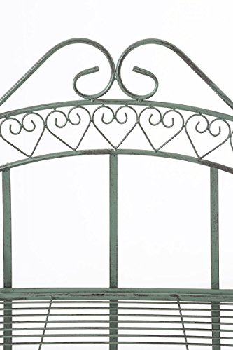 CLP Metall-Standregal ANTJE, Landhaus-Stil, Pulverbeschichtung, ca. 150 x 60 x 30 cm, 4 Böden antik-grün - 6