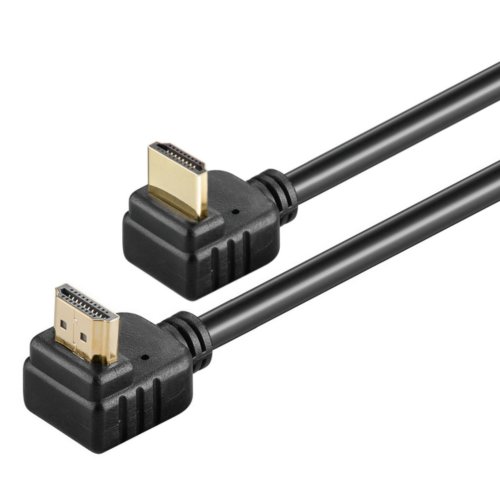 Ligawo High Speed HDMI Kabel mit Ethernet (2x gewinkelt, 0,5 m)