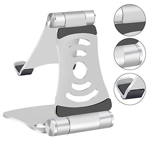 Tragbare Universelle Ständer Halterung für Handy, Laptop, iPad & Tablet, ksendalo faltbar, verstellbare Aluminium Halterung für iPhone, iPad, Samsung, Tablet PC und alle Smartphone/Laptop Geräte - 4