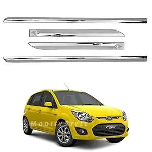 ModifyStyle Side Beading/Side Cladding/Door Garnish/Door Protector Chrome Suitable for Ford Figo (2010 to 2015) Type 1 (Set of 4pcs)