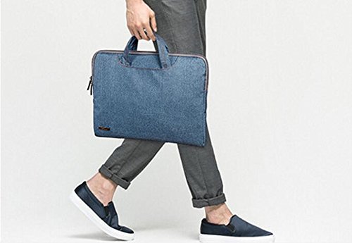 LISEN@ 13,3 Zoll wasserfeste und 360° stoßfeste Aktentaschen als Schutz für Ihren Laptop/Notebook mit Handgriff (13,3, Denim Farbe) - 6