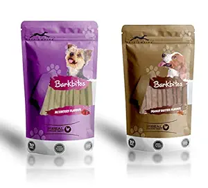 Pets Empire Pet Food Dried Chicken Stick Good Tasted Dog Snack ( Peanut Butter + MIXBERRY Flavour ) 70 GMS x 2
