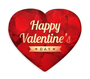 DreamVio Love Heart Shaped Velvet Cushion/Pillow/Plush for Gifting on Birthdays,Anniversaries, Valentine Day Color - Multi (Size- 15x17 inch) Shape 12