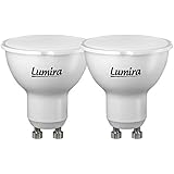 2x LUMIRA LED GU10 Reflektor-Lampe, LED-Spot Strahler, 7 W - 70 Watt Ersatz, warmwei&szlig; (2900 Kelvin), 100&deg; Abstrahlwinkel, Energiesparlampe mit 640 Lumen, ersatz f&uuml;r 70W Halogenlampen, 2er Pack