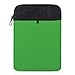 Produktbild kwmobile Laptoptasche Filz Sleeve für 12,5" 13" 13,3" Laptop / Ultrabook - Notebook Tasche Schutzhülle Laptop Case Hülle in Grün Schwarz Innenmaße: ca. 36 x 26 cm