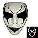 Produktbild Bonamana Licht leuchten Maske Kostüm EL LED Draht Halloween Maske Tod Grimasse Masken Masquerade (Rot)