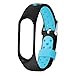 Produktbild Sopear Xiaomi mi Band 3 Armband,Atmungsaktiv, Wasserdicht, verschleißfestFashion Anti-Lost Atmungsaktive TPE-Ersatz-Armband Band Armband Smart Band Accessoires für xiaomi Mi Band 3 Schwarz und Blau