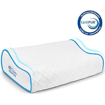 UTTU Cuscino Cervicale Memory, Cuscino E Fresco Guanciale Letto In Memory Foam Ergonomico A Collo E Cervicali Altezza Regolabile Federa Morbida Di Bambu Rimovibile E Lavabile