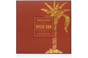 Spiced Rum Advent Calendar 2025 | Drinks by the Dram | 25 x 30ml Miniatures | From Top Brands and Producers | Traditional Infusions plus Black Cherry, Banana, Pineapple, Jaffa Cake, and more