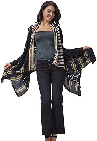 SYBELL Ladies Women Waterfall Open Front Long Sleeve Jacket Casual Fall Coat PC-1608069
