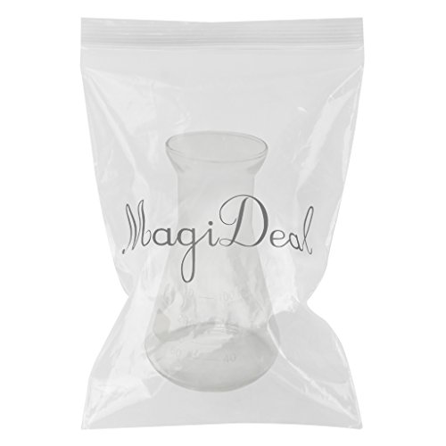MagiDeal Erlenmeyerkolbe, Erlenmeyer Kolben graduiert mit Enghals – Klar, 100ml - 2