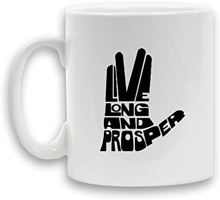 LIVE LONG AND PROSPER hand - Star Trek mug 11oz ceramic gift Design Novelty