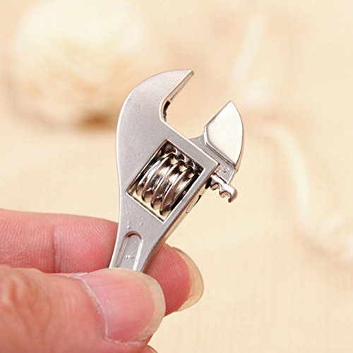 Azoraten Rollgabelschlüssel Mini Schlüsselanhänger Schlüsselanhänger Gadget Verstellbare Hand Basteln Werkzeug - 2